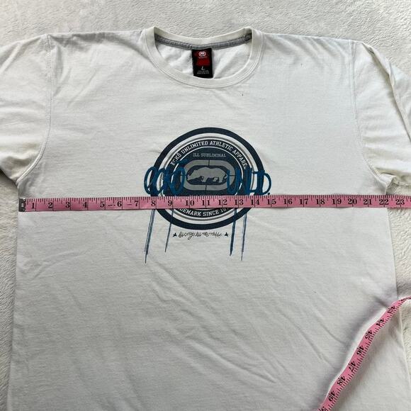Ecko Unltd men’s size large white graphic T-Shirt Y2K - Picture 3 of 8